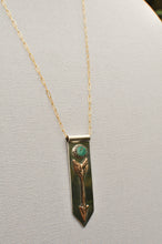 Load image into Gallery viewer, Arrow Banner Necklace with Morning Star Turquoise