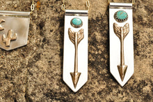 Load image into Gallery viewer, Arrow Banner Necklace with Morning Star Turquoise