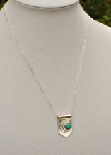 Load image into Gallery viewer, Sterling Moon Banner Necklace with Morning Star Turquoise II