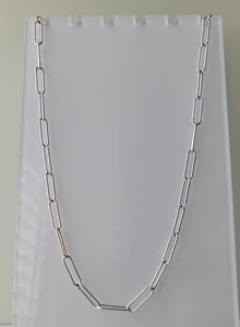 Sterling Silver Paperclip Chain Necklace