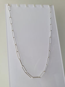 Sterling Silver Paperclip Chain Necklace