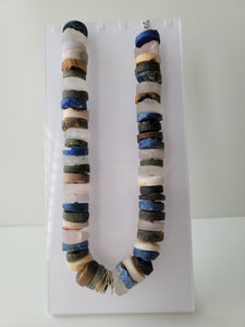 Lapis Multicolor Gemstone Chunky Necklace