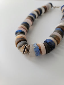 Lapis Multicolor Gemstone Chunky Necklace