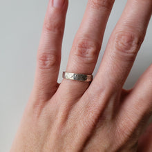 Load image into Gallery viewer, Sand Cast Recycled Sterling Ring Band - Size 6
