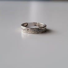 Load image into Gallery viewer, Sand Cast Recycled Sterling Ring Band - Size 6
