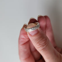Load image into Gallery viewer, Sand Cast Recycled Sterling Ring Band - Size 6
