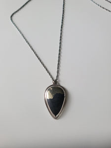 Apache Gold Teardrop Long Pendant Necklace