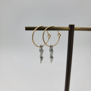 Lightning Bolt Hoop Earrings
