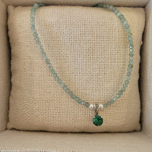 Load image into Gallery viewer, Delicate Green Gemstone Necklace

