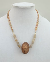 Load image into Gallery viewer, Rutilated Quartz and Amber Quartz Egg Necklace
