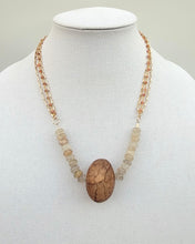 Load image into Gallery viewer, Rutilated Quartz and Amber Quartz Egg Necklace
