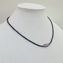 Load image into Gallery viewer, Baroque Pearl on Black Spinel Beaded Necklace
