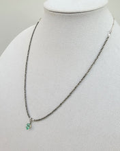 Load image into Gallery viewer, Delicate Pyrite and Paribe Tourmaline Necklace
