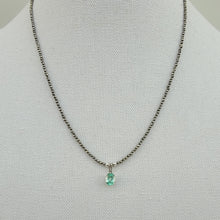 Load image into Gallery viewer, Delicate Pyrite and Paribe Tourmaline Necklace
