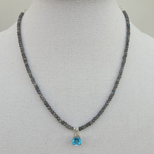 Load image into Gallery viewer, Labradorite and Blue Topaz Necklace
