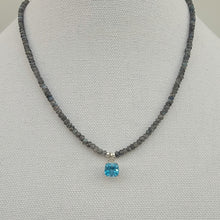 Load image into Gallery viewer, Labradorite and Blue Topaz Necklace
