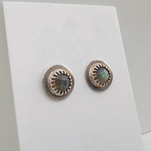 Load image into Gallery viewer, Faceted Labradorite Sterling Studs
