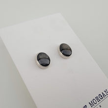 Load image into Gallery viewer, Black Catseye Studs
