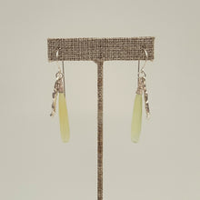 Load image into Gallery viewer, Lemon yellow and Sterling Silver Drop Dangle Earrings
