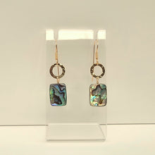 Load image into Gallery viewer, Abalone Circle Dangle Earrings
