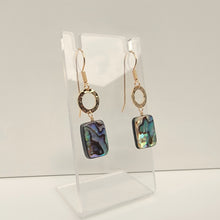 Load image into Gallery viewer, Abalone Circle Dangle Earrings
