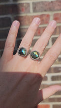 Load and play video in Gallery viewer, Faceted Labradorite Ring - Size 6
