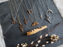 Load image into Gallery viewer, Evergreen Splayed Sprig Necklace
