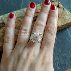 Light Stalactite Slice Statement Ring - Size 7-1/2