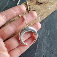 Load image into Gallery viewer, Sterling Silver Crescent Necklace
