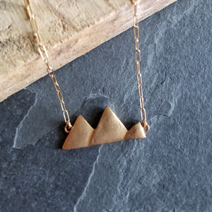 Triple Peak Mountains Necklace