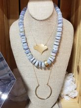 Load image into Gallery viewer, Long Modern Bronze Ring Necklace
