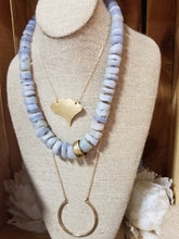 Load image into Gallery viewer, Raw Chalcedony Beaded Statement Necklace
