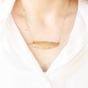 Horizontal Feather Necklace