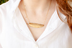 Horizontal Feather Necklace