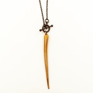 Edgy Long Spike Necklace