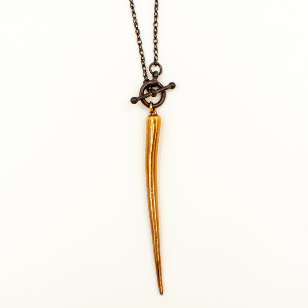 Edgy Long Spike Necklace