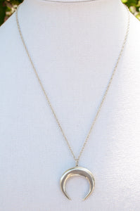 Sterling Silver Crescent Necklace
