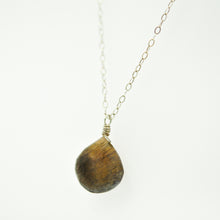Load image into Gallery viewer, Brown Moonstone Teardrop Necklace
