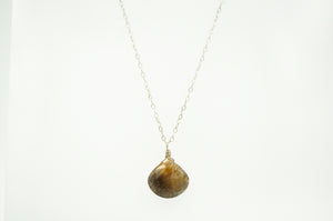 Brown Moonstone Teardrop Necklace