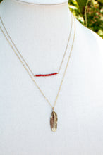 Load image into Gallery viewer, Red Coral Bar Necklace
