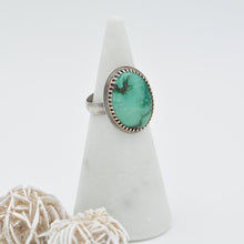 Load image into Gallery viewer, Oval Turquoise &amp; Sterling Silver Statement Ring - Size 8
