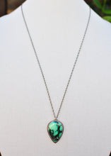 Load image into Gallery viewer, Emerald Rose Variscite Teardrop Long Necklace
