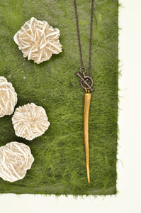 Edgy Long Spike Necklace