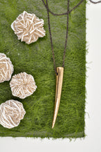 Load image into Gallery viewer, Edgy Bronze Spike Necklace
