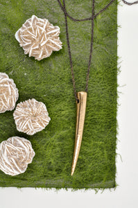Edgy Bronze Spike Necklace