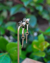 Load image into Gallery viewer, Poseidon Turquoise Lightning Bolt Earrings
