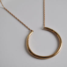 Load image into Gallery viewer, Long Modern Bronze Ring Necklace
