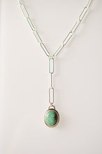 Load image into Gallery viewer, Oval Hubei Turquoise Drop Necklace
