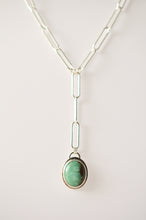 Load image into Gallery viewer, Oval Hubei Turquoise Drop Necklace
