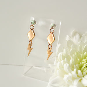 Poseidon Turquoise Lightning Bolt Earrings